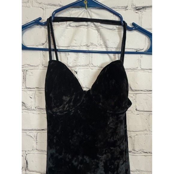 Contempo Casuals Black Velvet Sweetheart Neckline Maxi Dress Small‎ - Picture 4 of 6